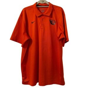 Nike Dri-FIT Oregon State Beavers Polo Shirt Mens XXL Orange Short Sleeve NCAA